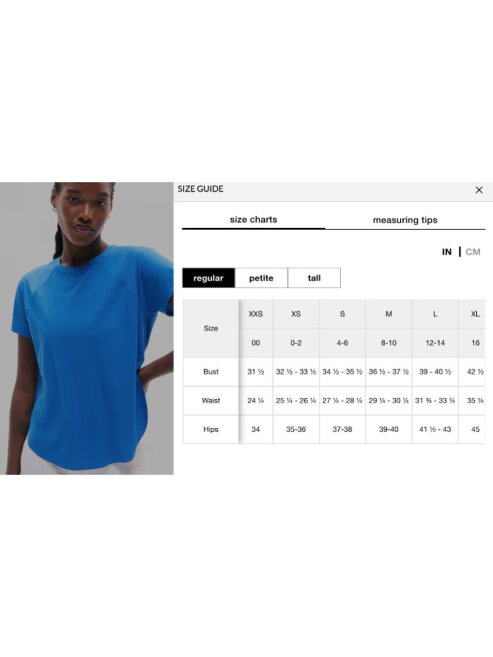 New Athleta M Ultimate Mesh Tee Breaker Blue Medium Regular - Picture 7 of 7